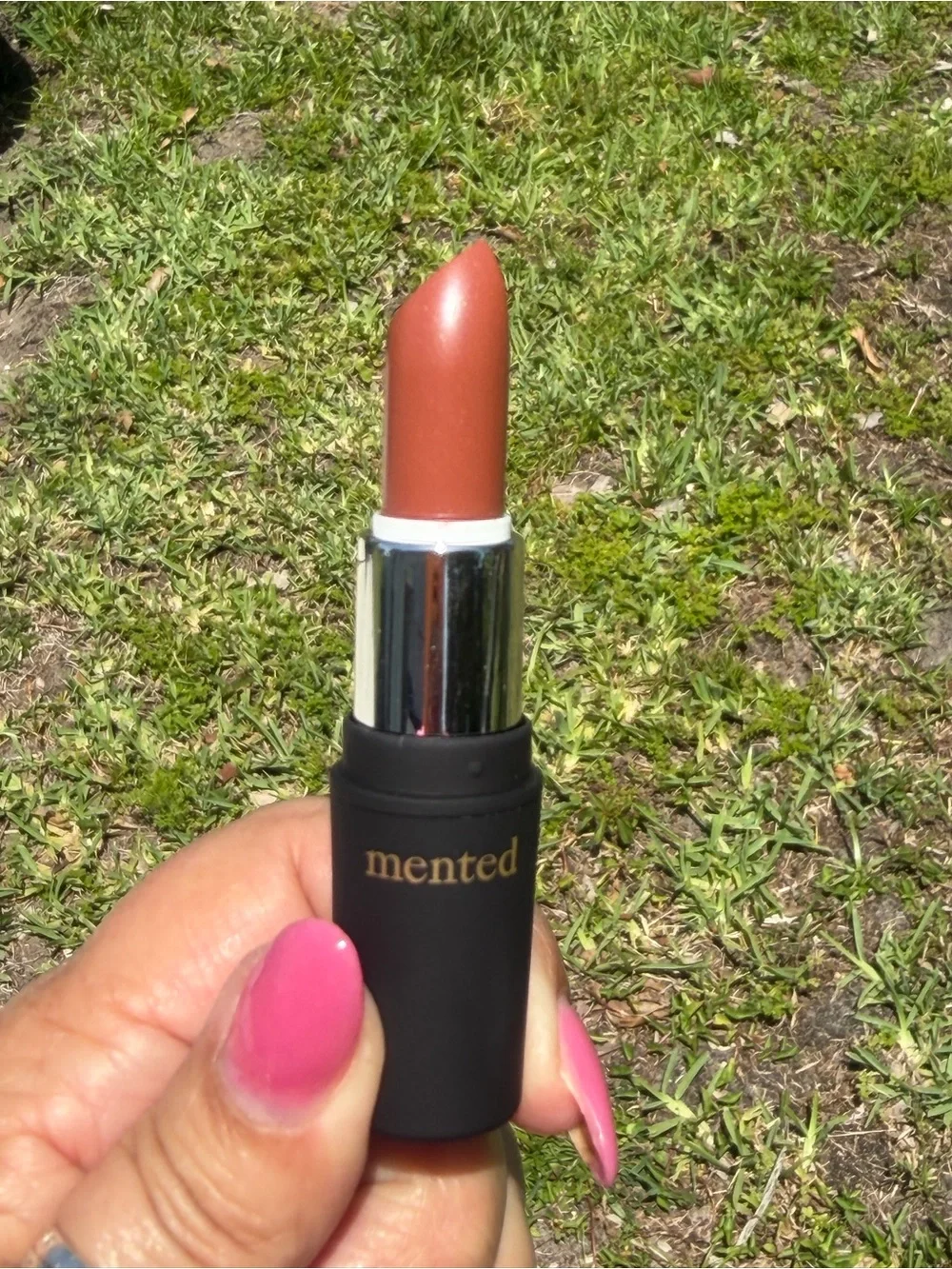 MENTED COSMETICS Peach Please Semi Matte Lipstick — Warm Terracotta Nude
